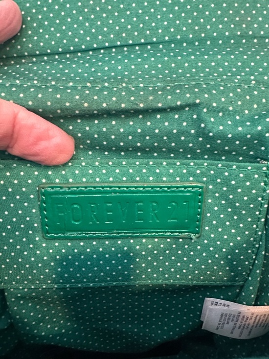 Forever 21 Green Patent Crossbody Bag - Gold Hardware - Picture 9 of 9